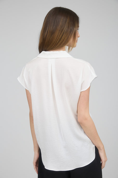 DROP SHOULDER BUTTON TOP